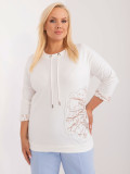 Elegant ecru blouse with ties