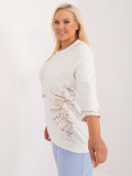 Elegant ecru blouse with ties