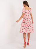 Flared Summer Dress in Light Pink