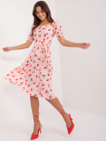 Flared Summer Dress in Light Pink
