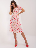 Flared Summer Dress in Light Pink