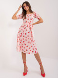 Flared Summer Dress in Light Pink