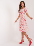 Flared Summer Dress in Light Pink