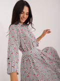 Elegant Flared Dress with 3/4 Sleeves