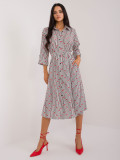 Elegant Flared Dress with 3/4 Sleeves