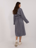 Elegant Flared Dress in Dark Gray