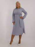 Elegant Gray Dress with Long Sleeves