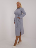 Elegant Gray Dress with Long Sleeves