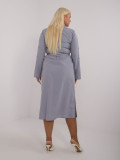 Elegant Gray Dress with Long Sleeves
