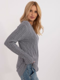 Stylish Gray Sweater with Long Sleeves