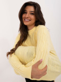 Stylish Yellow Sweater with Long Sleeves
