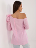 Elegant Asymmetrical Blouse in Pink