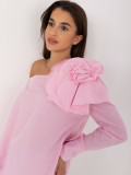 Elegant Asymmetrical Blouse in Pink