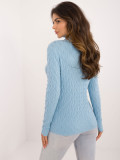 Light Blue Sweater with Turtleneck