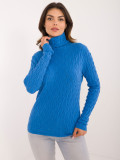 Blue Turtleneck Sweater