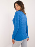 Blue Turtleneck Sweater