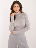 Gray Turtleneck Sweater