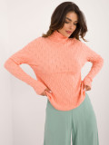 Peach Sweater with Turtleneck