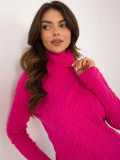 Stylish Fuchsia Sweater with Turtleneck