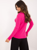 Stylish Fuchsia Sweater with Turtleneck