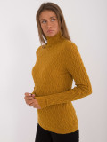 Stylish Yellow Sweater with Turtleneck