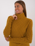 Stylish Yellow Sweater with Turtleneck