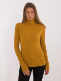 Stylish Yellow Sweater with Turtleneck