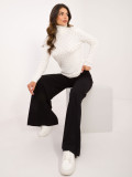 Elegant ecru sweater with turtleneck