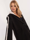 Stylish Black Blazer with Removable Hood
