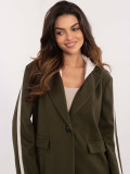 Stylish Khaki Blazer with Hood