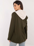 Stylish Khaki Blazer with Hood