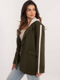 Stylish Khaki Blazer with Hood