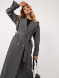 Elegant Transitional Coat in Dark Gray