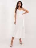 Elegant Flared Dress in Ecru