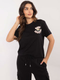 Stylish Black Short Sleeve Blouse