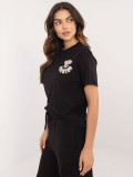 Stylish Black Short Sleeve Blouse