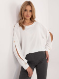 Elegant white blouse with long sleeves