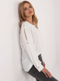 Elegant white blouse with long sleeves
