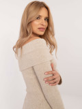 Elegant Beige Sweater with Long Sleeves