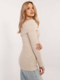 Elegant Beige Sweater with Long Sleeves
