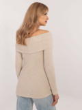 Elegant Beige Sweater with Long Sleeves