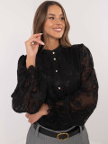 Elegant Black Shirt with Embroidery