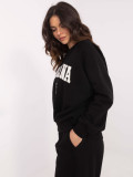 Stylish Black Hoodie with Embroidery