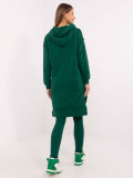 Stylish Hooded Set in Dark Green