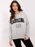 Gray Pullover with Embroidery and Patches