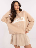 Beige Long Sleeve Sweatshirt