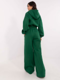 Stylish Hooded Set in Dark Green