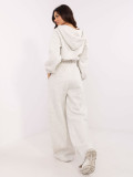 Stylish Hooded Set in Light Gray