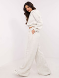 Stylish Hooded Set in Light Gray