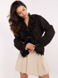 Elegant Black Shirt with Lace